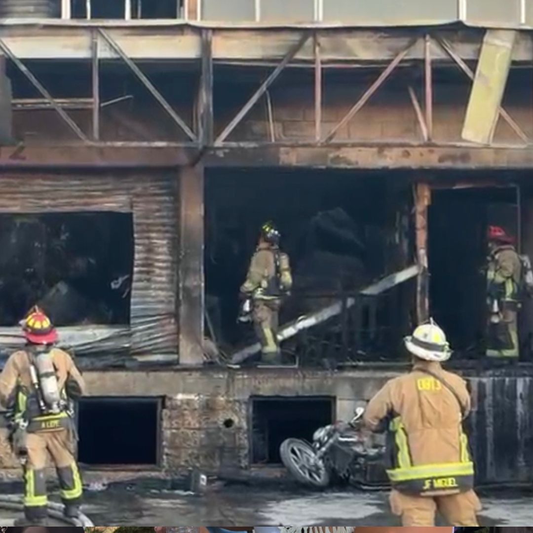Incendio Consume Dos Bodegas en la Central de Abastos de Tijuana, Baja California